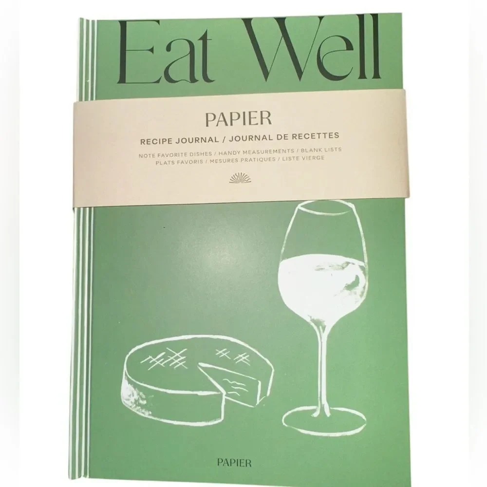 Paper Green 'Eat Well' Recipe Journal.